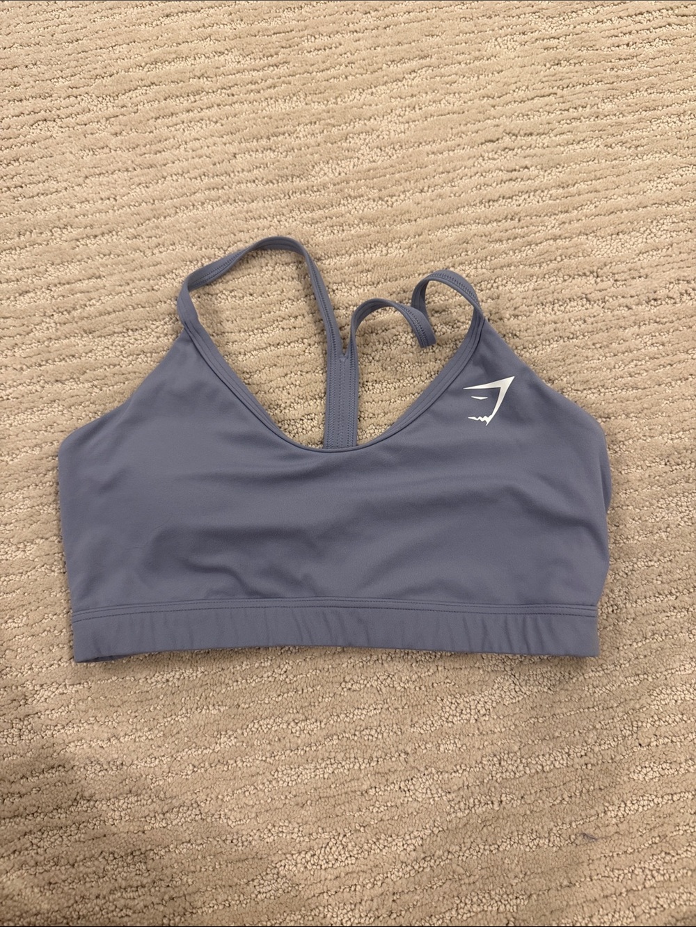 Gymshark Slate Blue Double-Strap Light Support Sports Bra size S